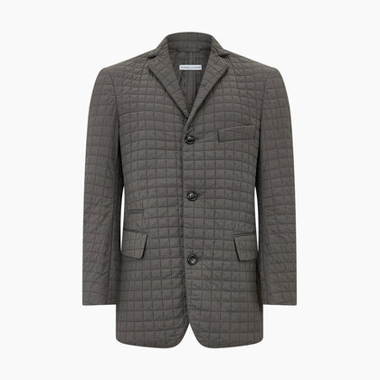 Fulham Shadow Grey Single-Breasted Quilted Blazer Image 4