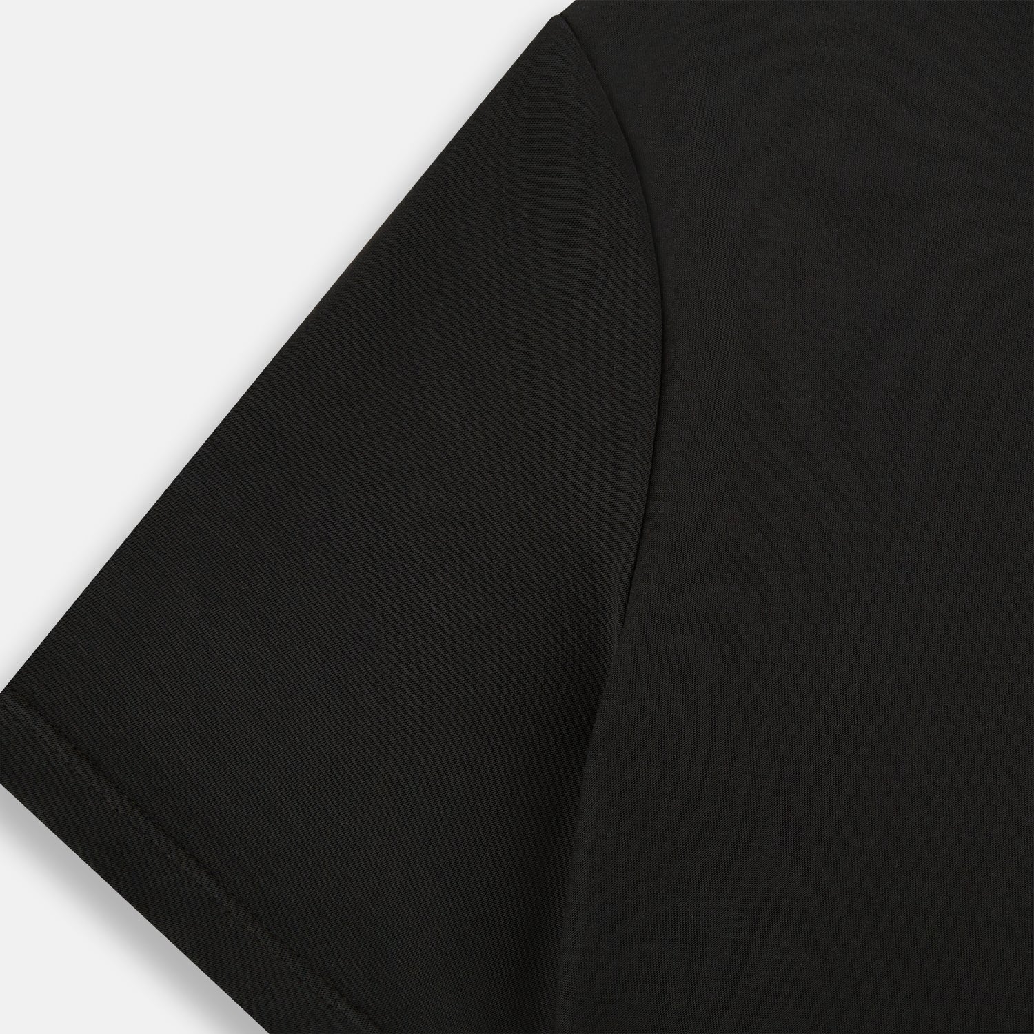 View 4 of product The Turnbull & Asser Dark Chocolate Short-Sleeve T-shirt, shown flat on a white background, features a crew neckline and relaxed fit—offering versatile style and premium comfort for any wardrobe.