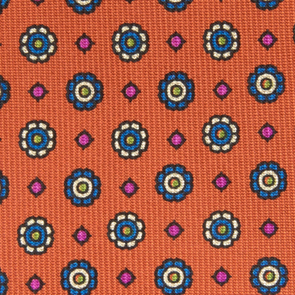 The Great Gatsby Orange Printed Silk Tie Image 2