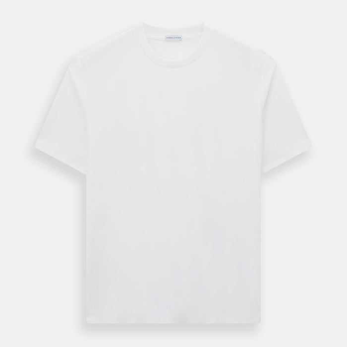White Short-sleeve Fitted T-Shirt