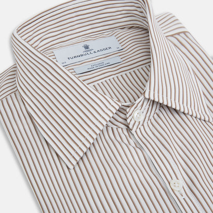 Coffee Multi Stripe Westminster Shirt Image 1