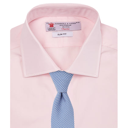 Pink Poplin Slim Fit Regent Collar Shirt Image 2