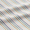 View 4 of product The Green Multi Stripe Regular Fit Shirt by Turnbull & Asser features a T&A collar, 3 button cuffs, and thin blue, green, yellow, and red stripes on white—adding a lively touch to any wardrobe.