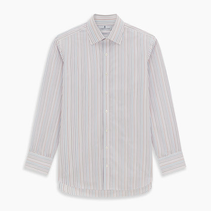 Pink and Blue Multi Double Pinstripe Mayfair Shirt Image 5
