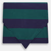 View 1 of product The Wide Green Stripe and Navy Silk Cravat from Turnbull & Asser features bold diagonal stripes in dark green and navy—an ideal wedding accessory for a refined touch of British style.