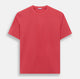 The Turnbull & Asser Honeysuckle Short-Sleeve T-shirt is shown on a white background. This high-quality red tee features a plain design with short sleeves and a crew neckline, offering versatile, logo-free style.