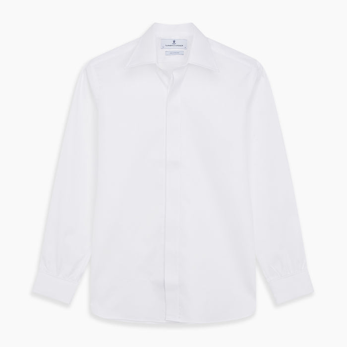 WHITE TAILORED FIT DRESS SHIRT Image 5