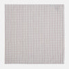 View 1 of product The Turnbull & Asser Red Tattersall Check Hand-Rolled Handkerchief features thin red and blue grid lines on white, laid flat in a rectangular shape and expertly crafted in England.