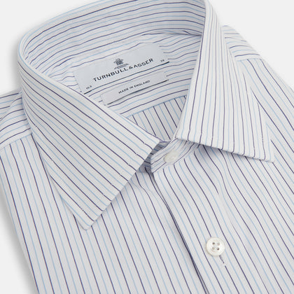 Blue Double Pinstripe Mayfair Shirt Image 1