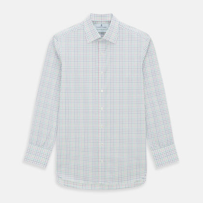 Multicoloured Double Grid Check Mayfair Shirt Image 7