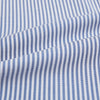 View 6 of product The Turnbull & Asser Navy Bengal Stripe Mayfair Shirt is a long-sleeved, collared formal shirt with blue and white stripes, white buttons, and buttoned cuffs—ideal for classic style enthusiasts. Displayed on a plain white background.
