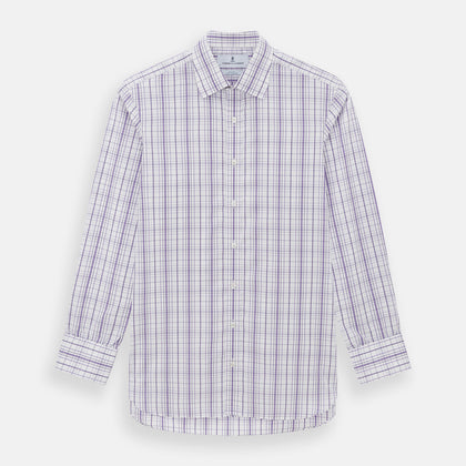 Purple Plaid Check Mayfair Shirt