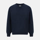 The Turnbull & Asser Navy Melange Cashmere V-Neck Jumper from our knitwear collection is shown against a white background.