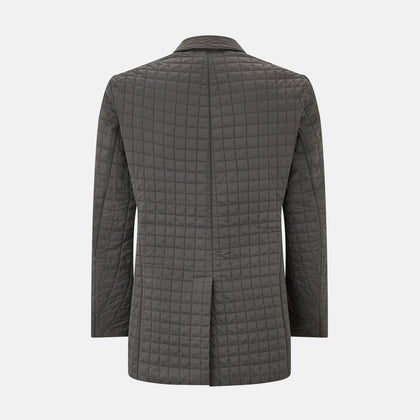 Fulham Shadow Grey Single-Breasted Quilted Blazer Image 2