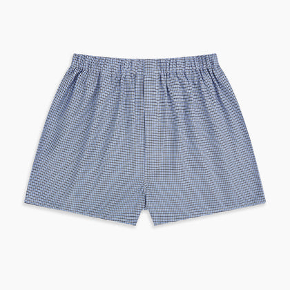 Blue Houndstooth Godfrey Boxer Shorts Image 2