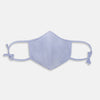 View 1 of product The Turnbull & Asser Plain Pale Blue Commuter Mask with 3 Viroformula™ filters features adjustable ear loops and side ties—ideal for daily use, shown against a white background.
