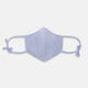 The Turnbull & Asser Plain Pale Blue Commuter Mask with 3 Viroformula™ filters features adjustable ear loops and side ties—ideal for daily use, shown against a white background.