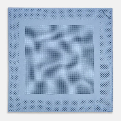 Pale Blue Dot Silk Pocket Square Image 3