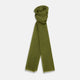 The Moss Green Cashmere Scarf by Turnbull & Asser features a lightweight, slightly sheer texture with subtle unfinished fringe ends. Loosely folded and draping elegantly, it’s a true luxury accessory set against a plain white background.