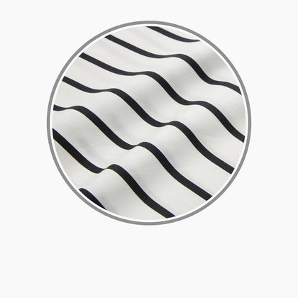 Black & White Wide Stripe Cotton Fabric Image 2
