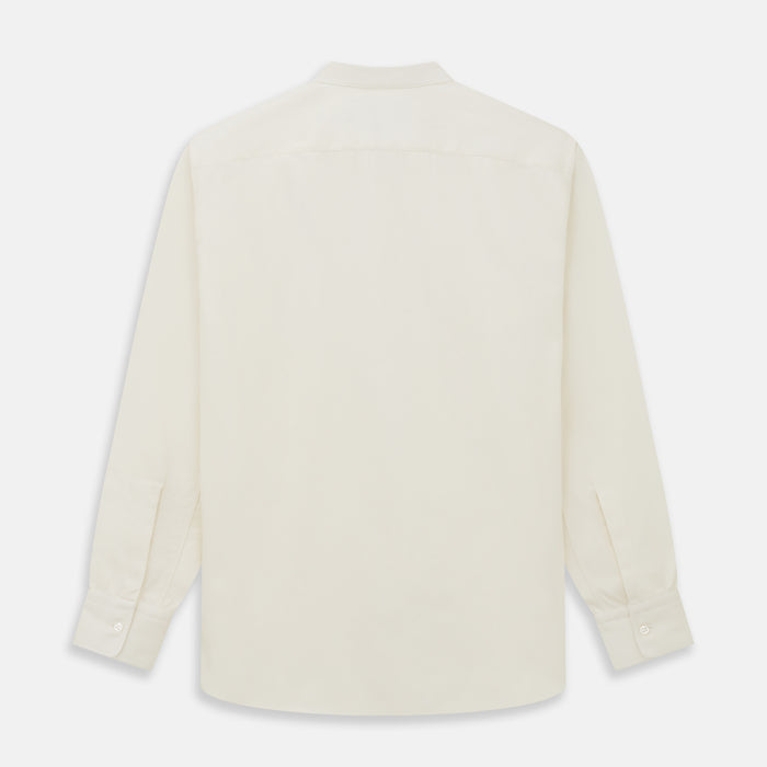 Cream Cotton Weekend Fit Unwin Shirt Image 4