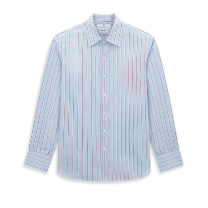 Blue and Burgundy Multi-Stripe Westminster Shirt Image 8