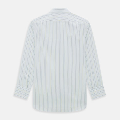 Navy and Yellow Wide Pinstripe Mayfair Shirt Image 2