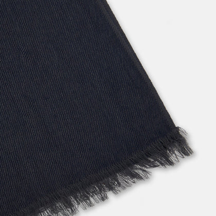 Charcoal and Navy Cashmere Scarf Image 1