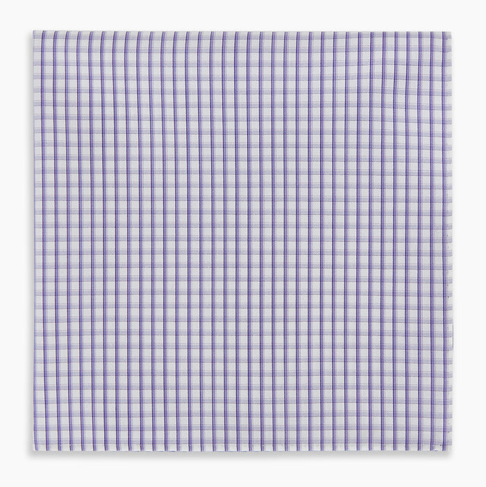 Purple Micro Shadow Check Hand-Rolled Handkerchief Image 3