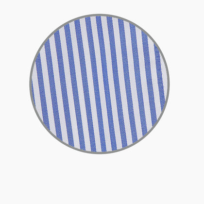 Blue Bengal Stripe Cotton Fabric Image 2