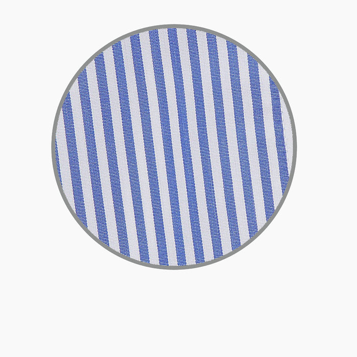 Blue Bengal Stripe Cotton Fabric Image 2