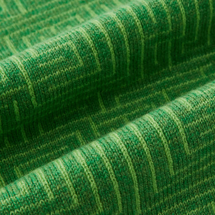 Kelly Green Fretwork Cashmere Knitted Scarf Image 2