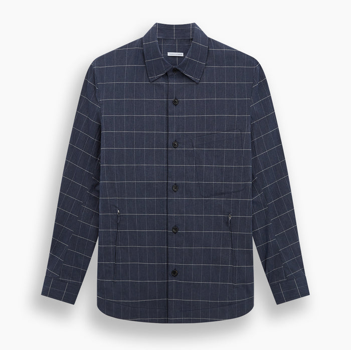 Royal Blue Check Hampstead Overshirt Image 7