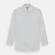 The Turnbull & Asser Tailored Fit White Royal Oxford Cotton Shirt features a Kent collar, double cuffs, and a crisp tailored design—perfect for classic style.