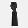 View 1 of product The Turnbull & Asser Plain Charcoal Cashmere Knitted Scarf, shown tied simply against a white background, is a classic luxury accessory perfect for any wardrobe.