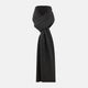 The Turnbull & Asser Plain Charcoal Cashmere Knitted Scarf, shown tied simply against a white background, is a classic luxury accessory perfect for any wardrobe.