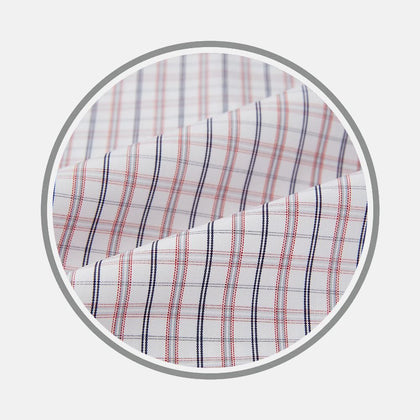 Red And Blue Multi Check Fabric