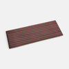 View 1 of product The Turnbull & Asser Claret and Green Multi Stripe Silk and Linen Cummerbund, featuring red, burgundy, green, and gold stripes reminiscent of sartorial elegance, is displayed on a plain white background.
