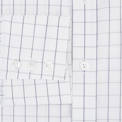 Navy Blue  Hairline Multi Stripe Mayfair Shirt Image 3