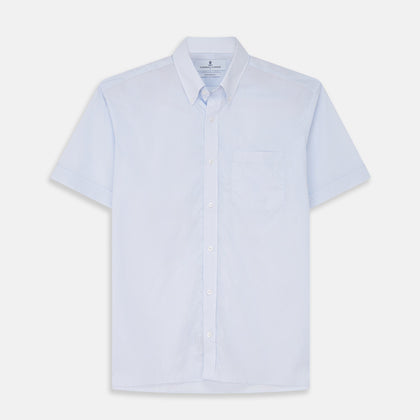 Pale Blue Stripe Cotton Fabric Image 1