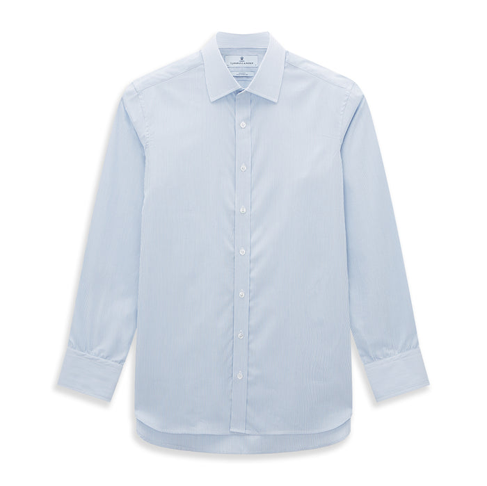 Sky Blue Ripple Double Pinstripe Mayfair Shirt Image 6