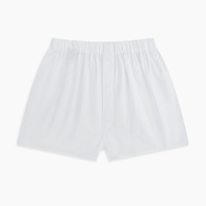 Plain White Godfrey Boxer Shorts Image 2