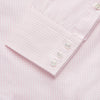 View 3 of product The Turnbull & Asser Pink Windowpane Check Shirt features long sleeves, a button-down front, pointed collar, and buttoned cuffs—an elegant addition to any formal shirt collection.