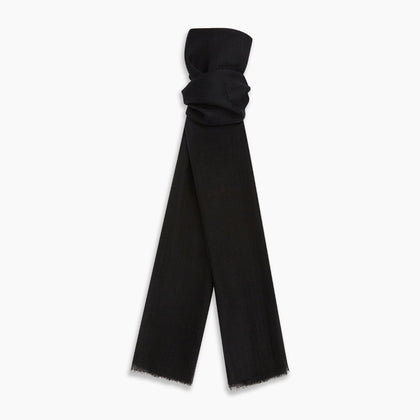 Charcoal Melange Cashmere Scarf Image 2