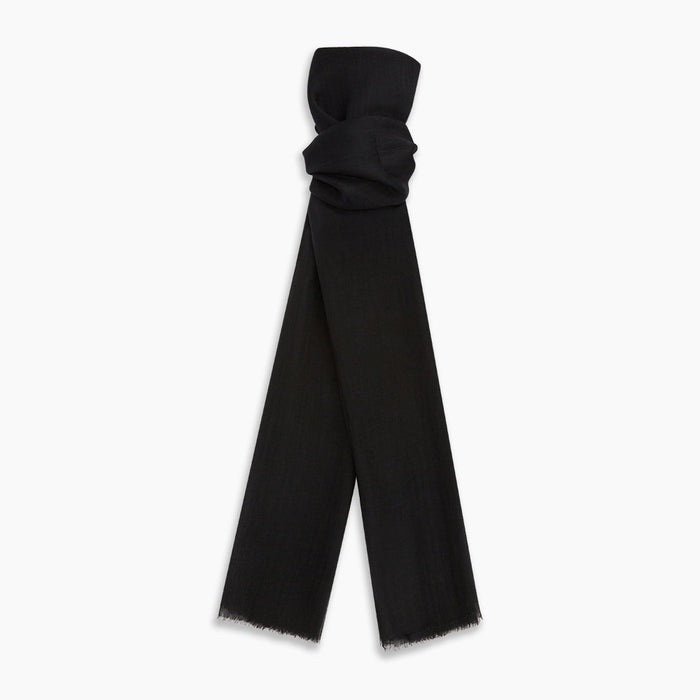 Charcoal Melange Cashmere Scarf Image 2