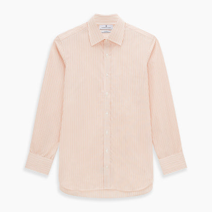 Orange Ticking Stripe Mayfair Shirt Image 6