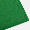 View 2 of product The Turnbull & Asser Plain Kelly Green Cashmere Knitted Scarf is shown looped at the top with both ends hanging down, its soft texture and vibrant color standing out against a plain white background.
