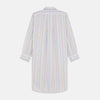 View 5 of product The Turnbull & Asser Colourful Garden Multi Stripe Cotton Sussex Nightshirt is UK-made, featuring vibrant stripes on white for timeless style and luxurious sleepwear comfort.