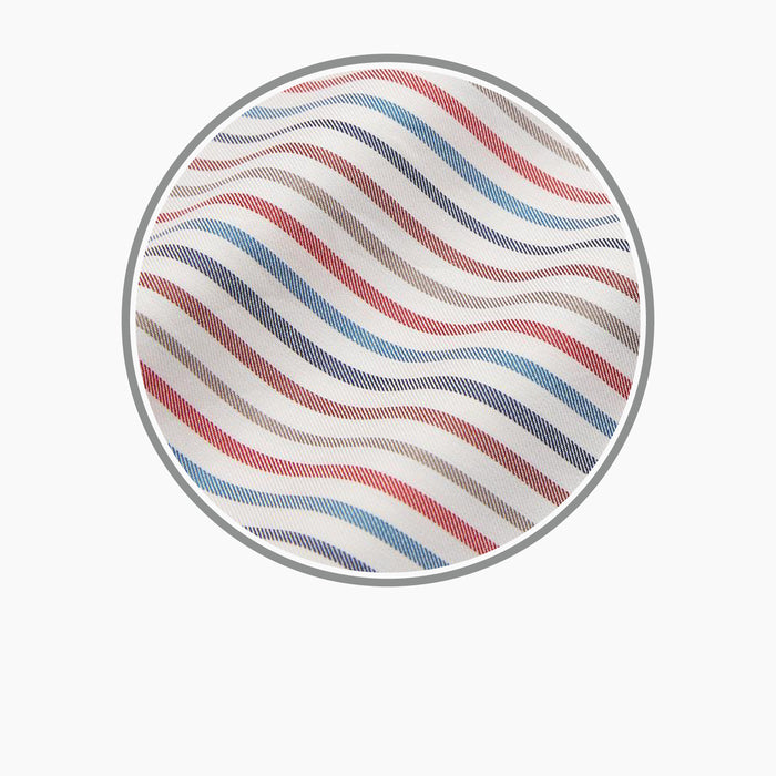 Burgundy Multi Stripe Cotton Fabric Image 2