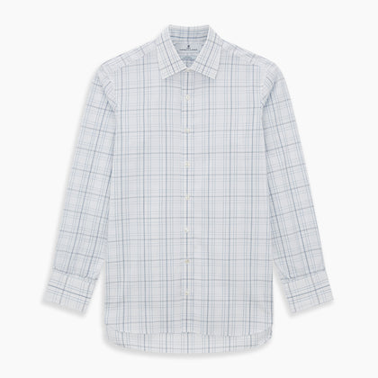 Blue and Grey Multi Check Mayfair Shirt Image 6